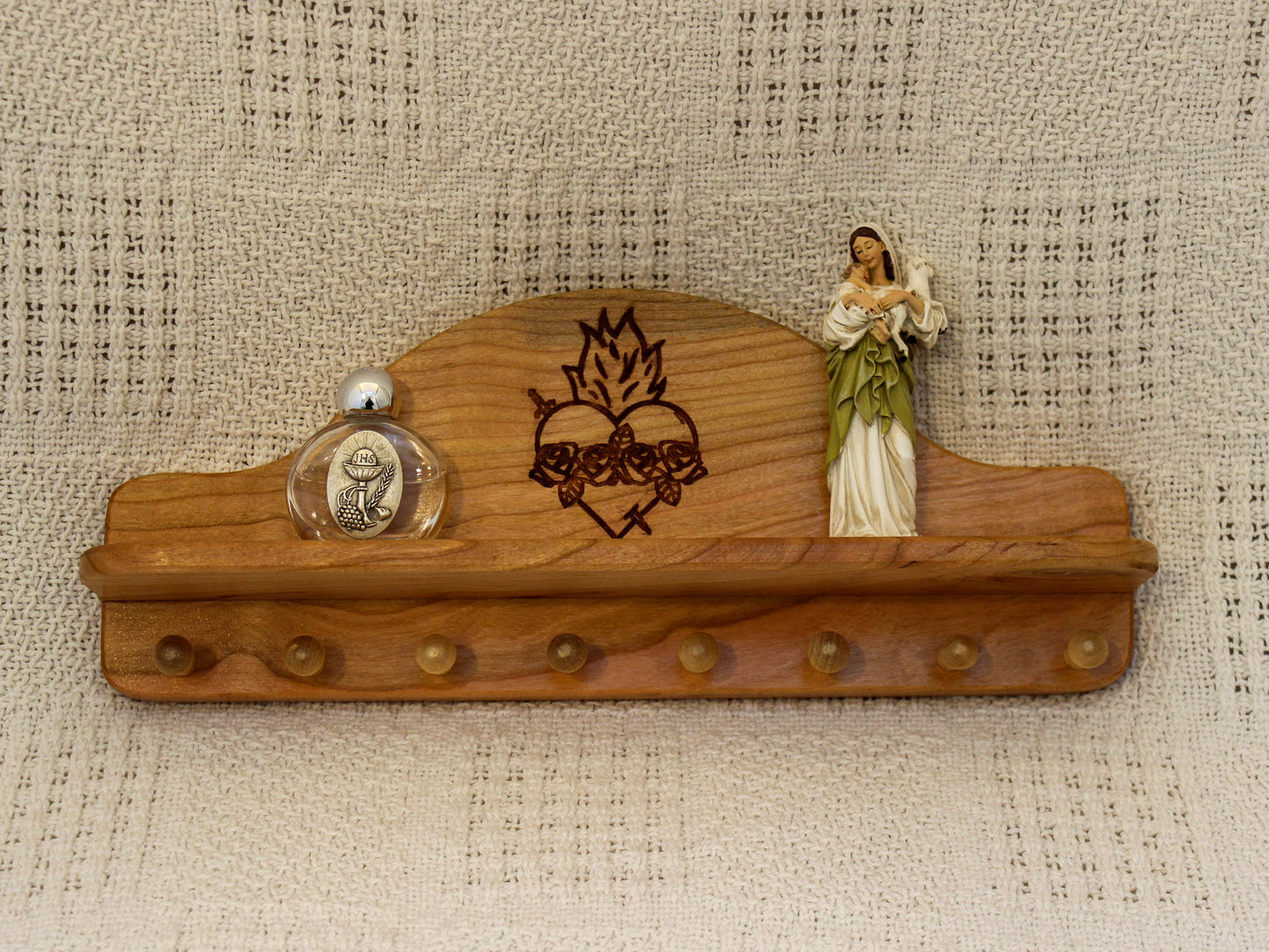 Modern Mary Rosary Holder