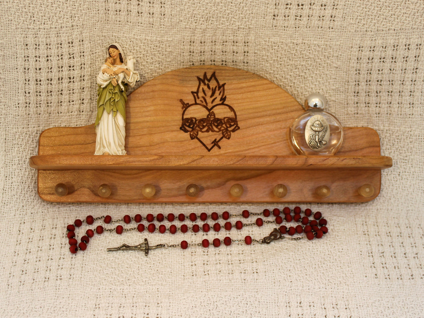 Modern Mary Rosary Holder