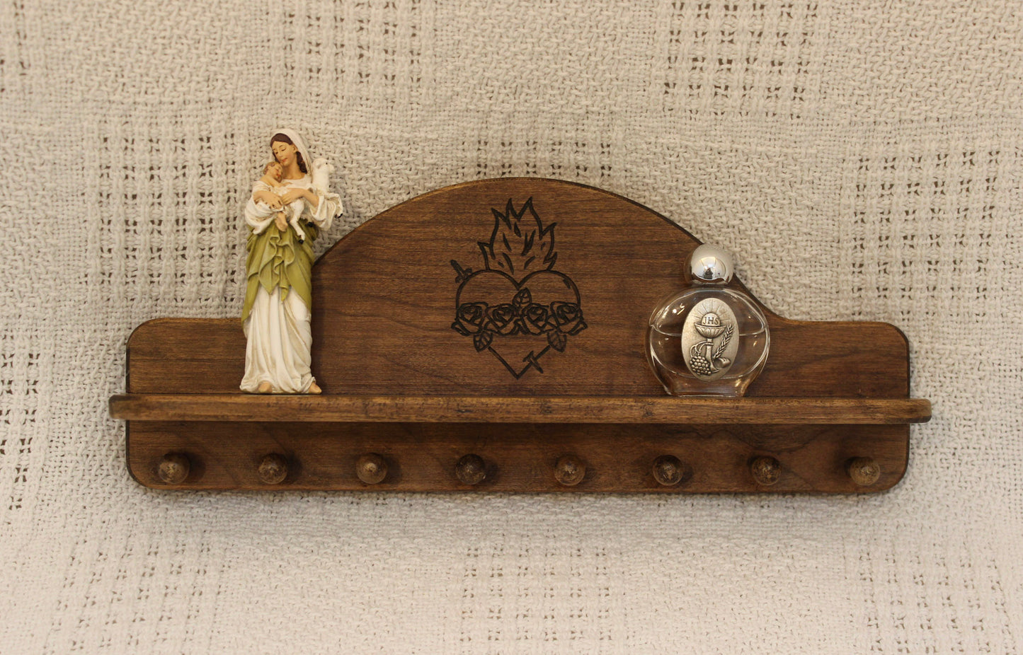 Modern Mary Rosary Holder