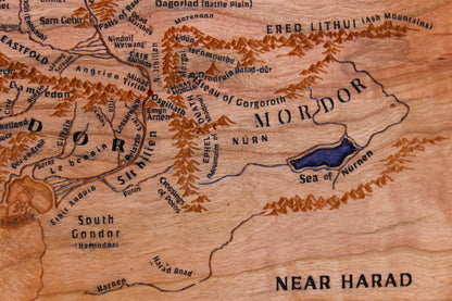 Map of Middle Earth: Lord of the Rings