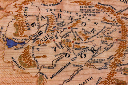 Map of Middle Earth: Lord of the Rings