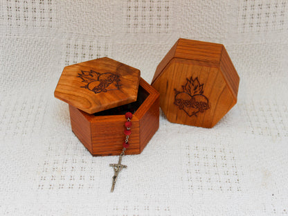 Mary's Heart Rosary Box