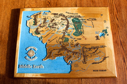 Map of Middle Earth: Lord of the Rings