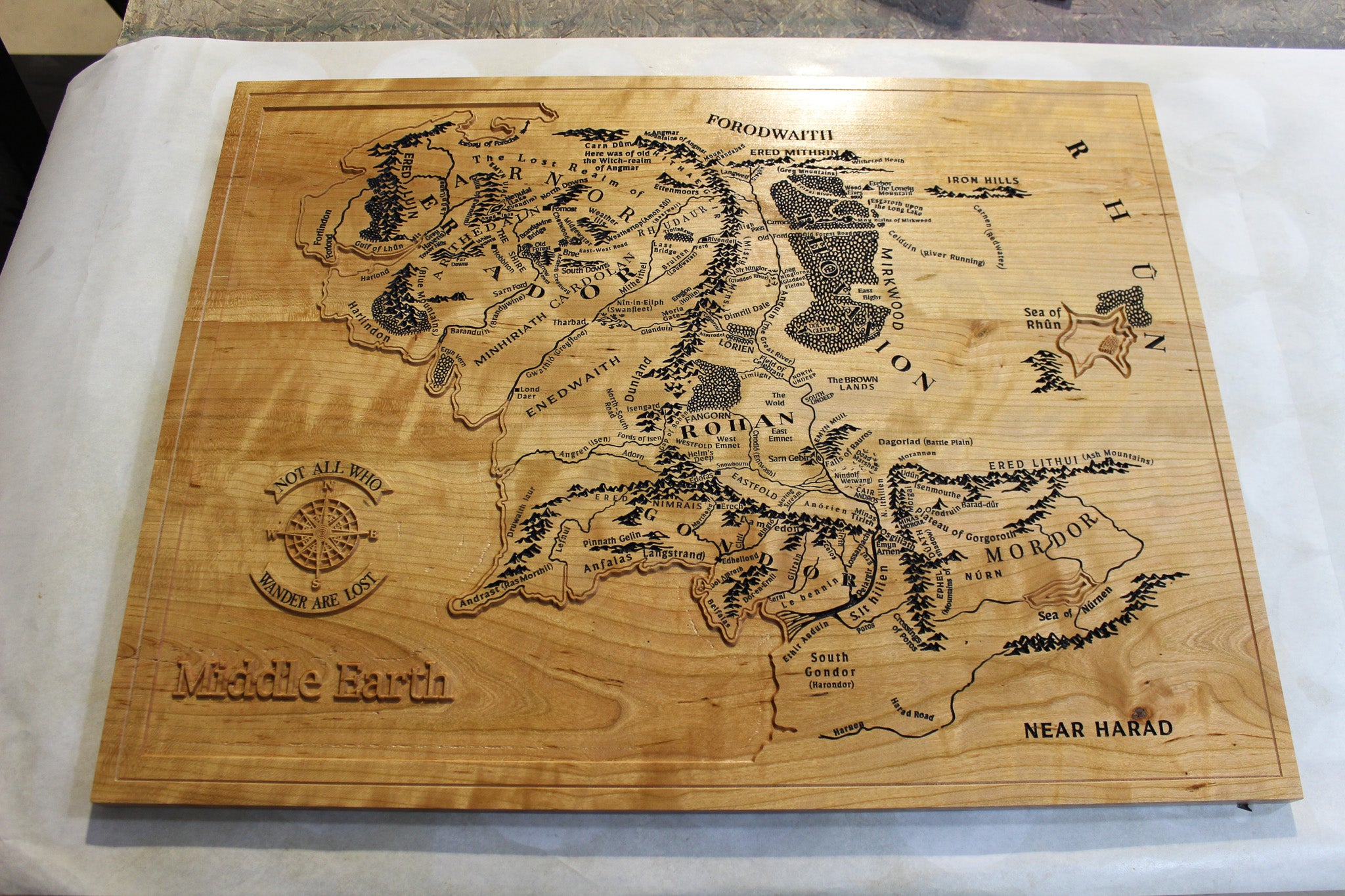 LORD OF THE RINGS REPLICA *MIDDLE EARTH MAP* POSTER | eBay