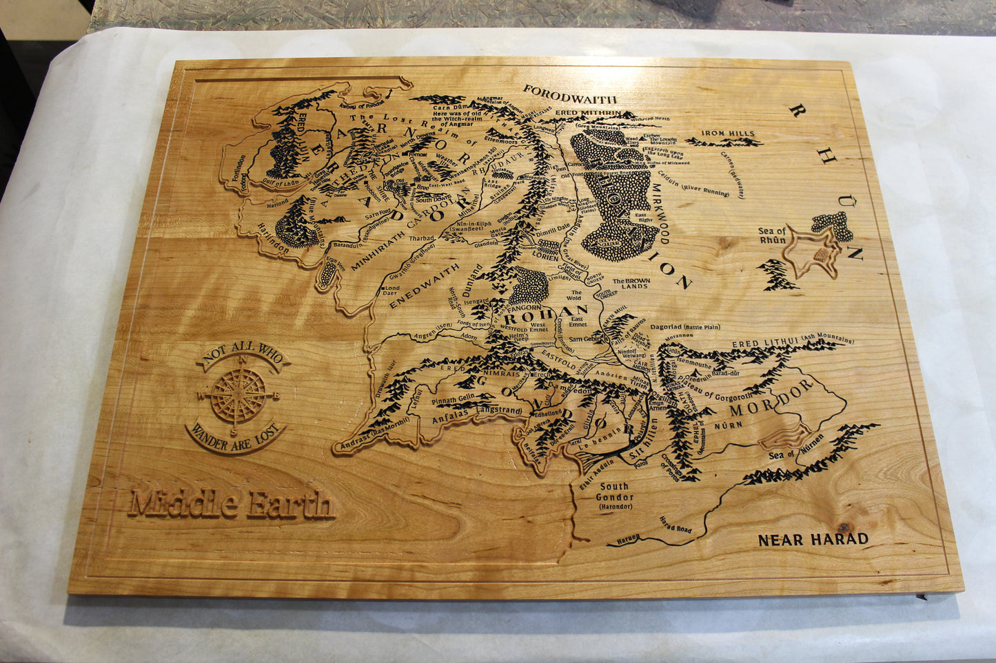Map of Middle Earth: Lord of the Rings